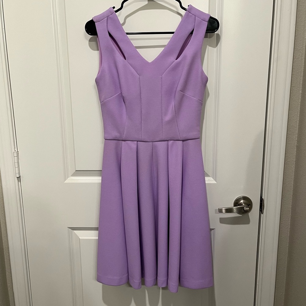 Betsey Johnson Purple Cutout V Neck Dress